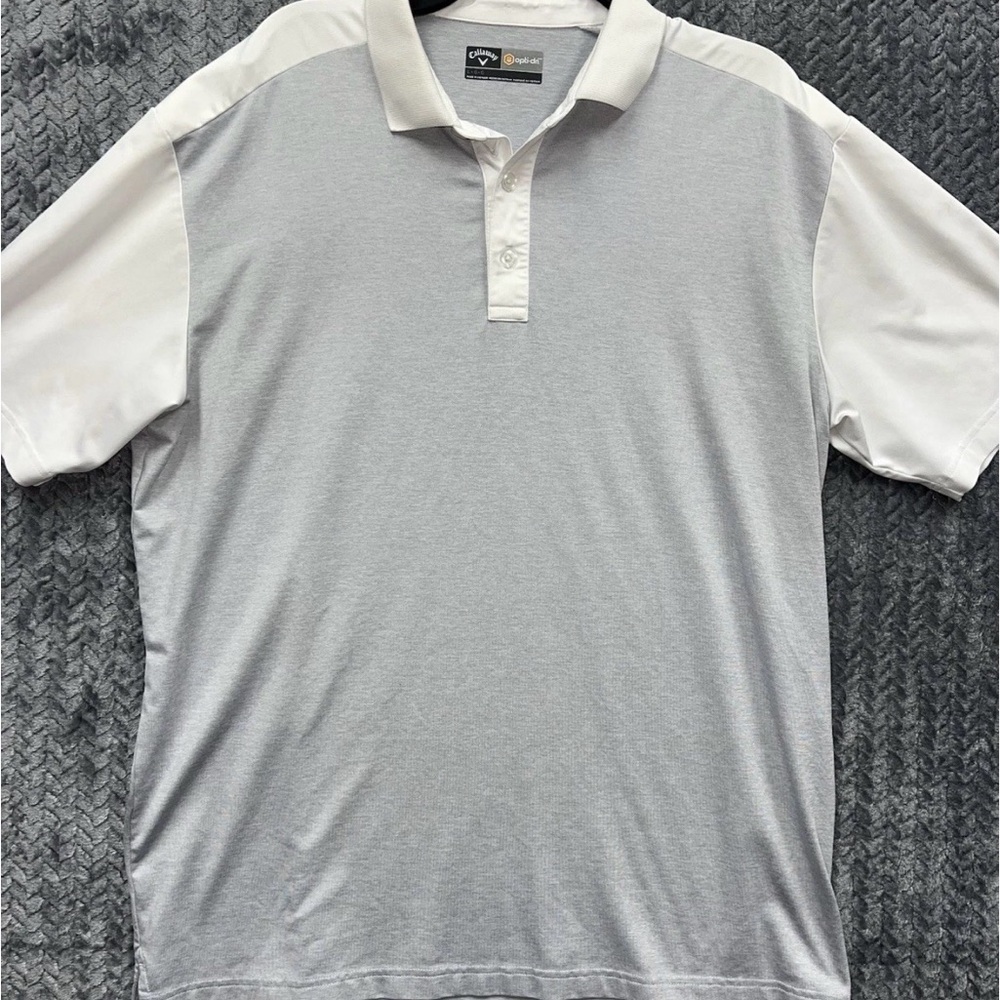 Callaway Opti Dri Polo Large Gray/White C2